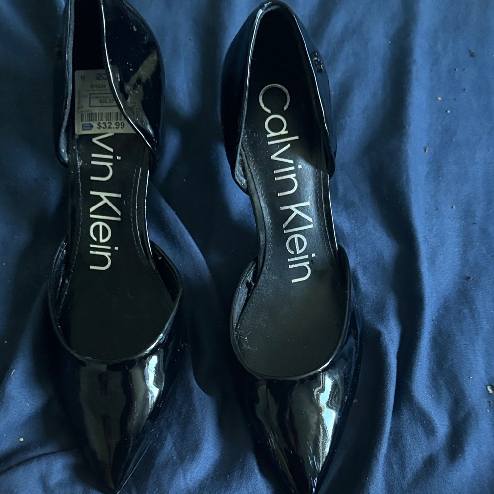 Calvin Klein Glossy Black heels